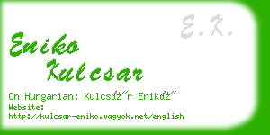 eniko kulcsar business card